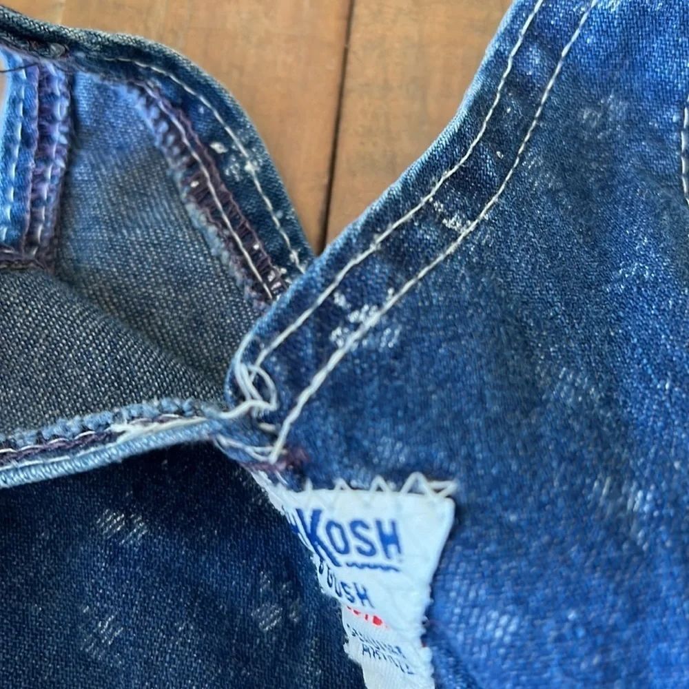 Oshkosh vintage floral eyelet pocket overalls